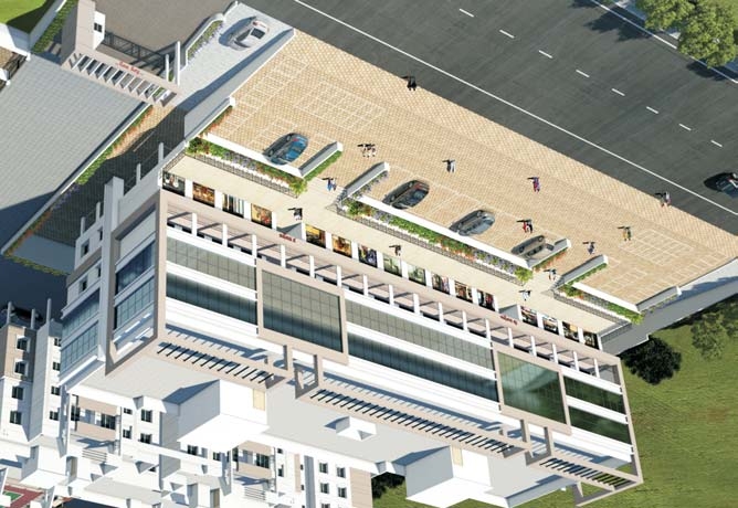 Modern Retail Shop Frontage Pune Nashik Highway